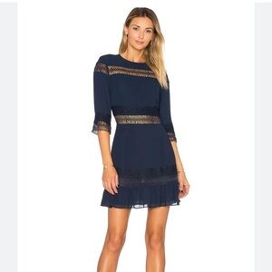 Tularosa Asher Dress in Navy Blue